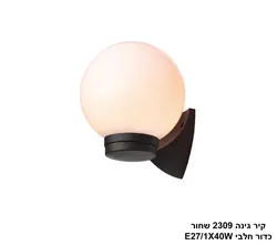 קיר גינה 2309 שחור כדור חלבי