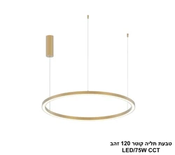 טבעת תליה קוטר 120 זהב.