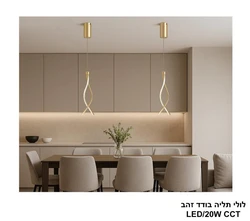 לולי תליה בודד זהב LED CCT
