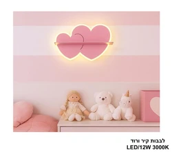 לבבות קיר ורוד