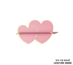 לבבות קיר ורוד