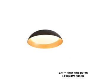 מדיסון צמוד שחור + זהב קוטר LED 24W 40 (24993)