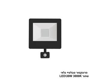 ***פרוגקטור טבלט LED 30W+ גלאי שחור (22404)