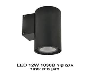 אגם קיר LED 12W 1030B מוגן מים שחור (22523)