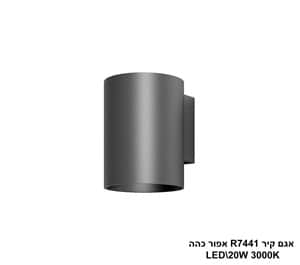אגם קיר LED 20W R7441 אפור כהה (24235)