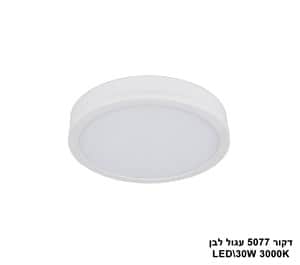 דקור 5077 עגול LED 30W לבן (23407)