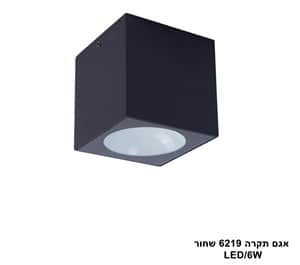***אגם תקרה LED 6W 6219 שחור (24002)
