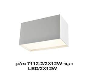 ***דקור 7112-2/2X12W מלבן (22102)