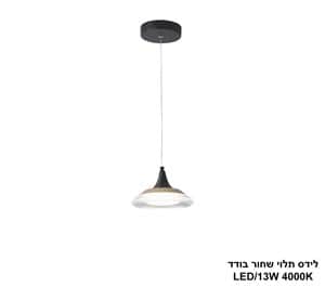 לידס תלוי שחור בודד LED 13W (25056)