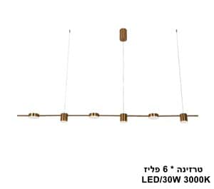 טרזינה *LED 30W 6 פליז (24311)
