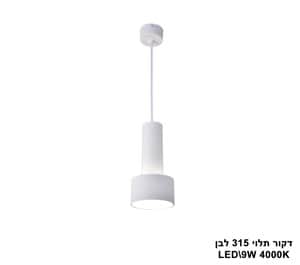 ***דקור תלוי LED 12W 315 לבן (23518)