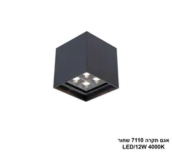 אגם תקרה 7110 שחור LED 12W (26248)