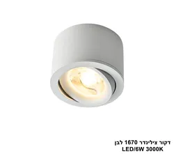 דקור צילינדר 1670 לבן LED (25797)