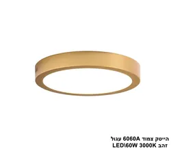 הייטק צמוד 6060A עגול 60W אור חם זהב