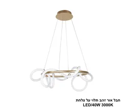 חבל אור זהב LED תלוי על צלחת